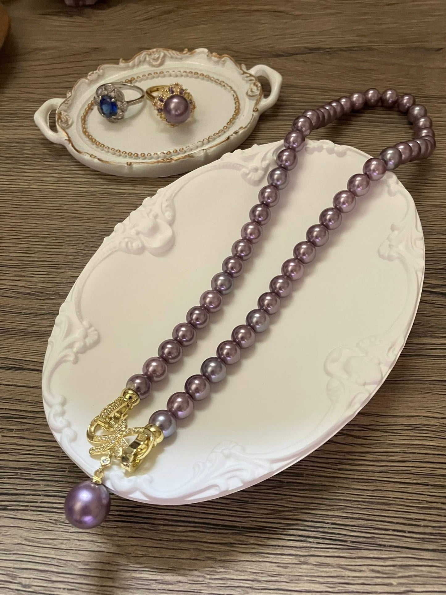 AAA South Sea Purple Pearl Necklace
